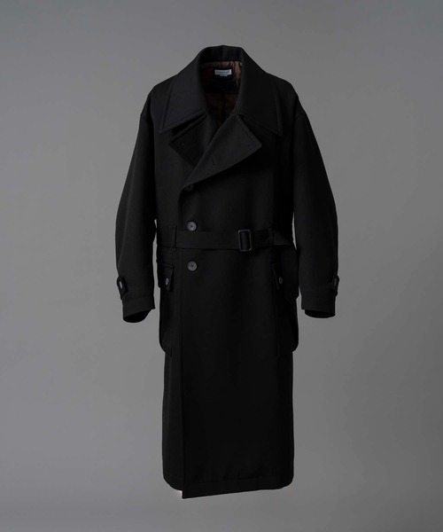 UNISEX》【Italian Dead Stock Fabric】Prime-Over Officer Coat