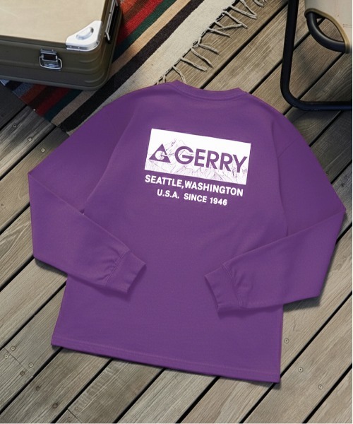 セール】【GERRY】別注 プリント/ワンポイント 刺しゅう 長袖Tシャツ