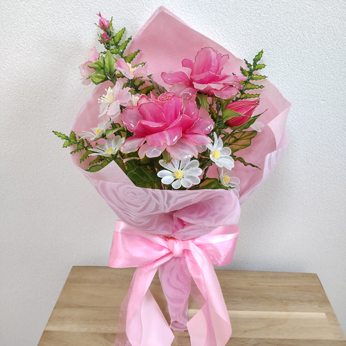 花束♡ブーケ♡ディップアート♡アメリカンフラワー アートフラワー