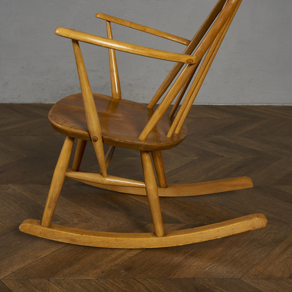アーコール ERCOL ヴィンテージ クエーカー ロッキングチェア ブルー