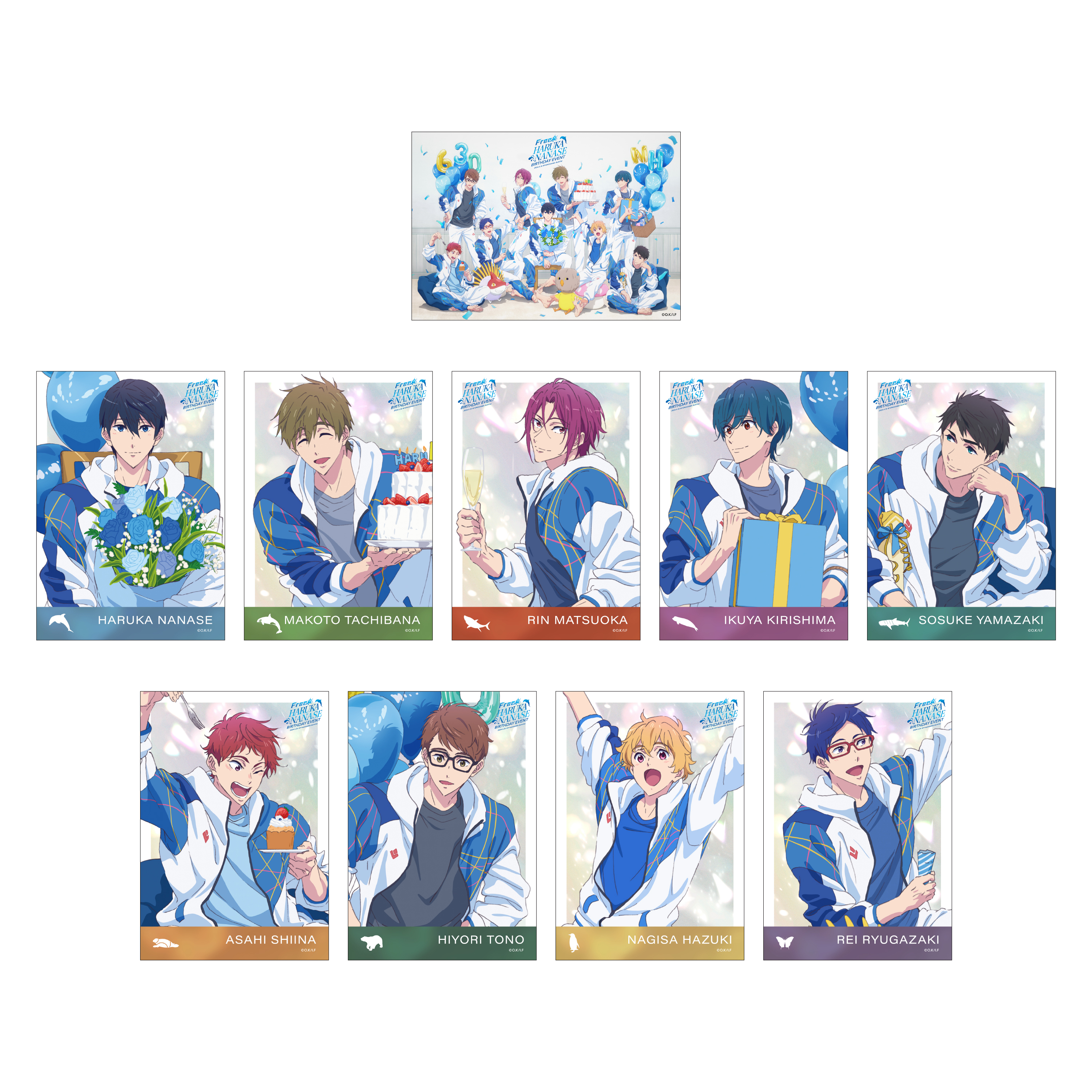 クリアカードキーホルダー／桐嶋 郁弥(Free! HARUKA NANASE BIRTHDAY