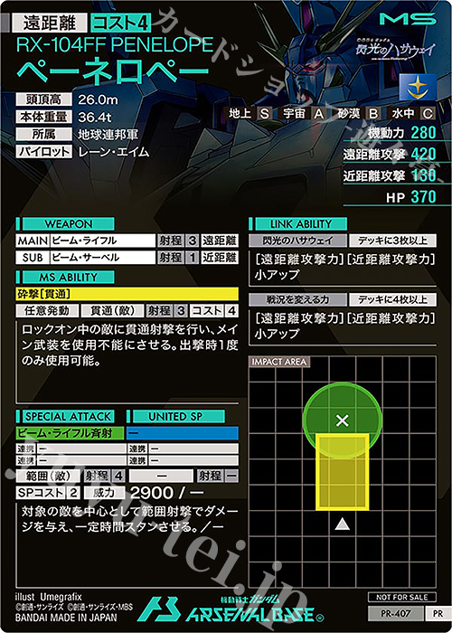 PR ペーネロペー 販売 | PR-401～PR-500 | 機動戦士ガンダム
