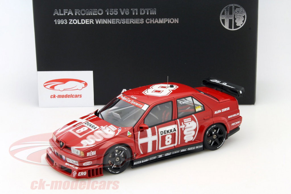 AUTOart 1:18 Nicola Larini Alfa Romeo 155 V6 Ti #8 DTM Champion