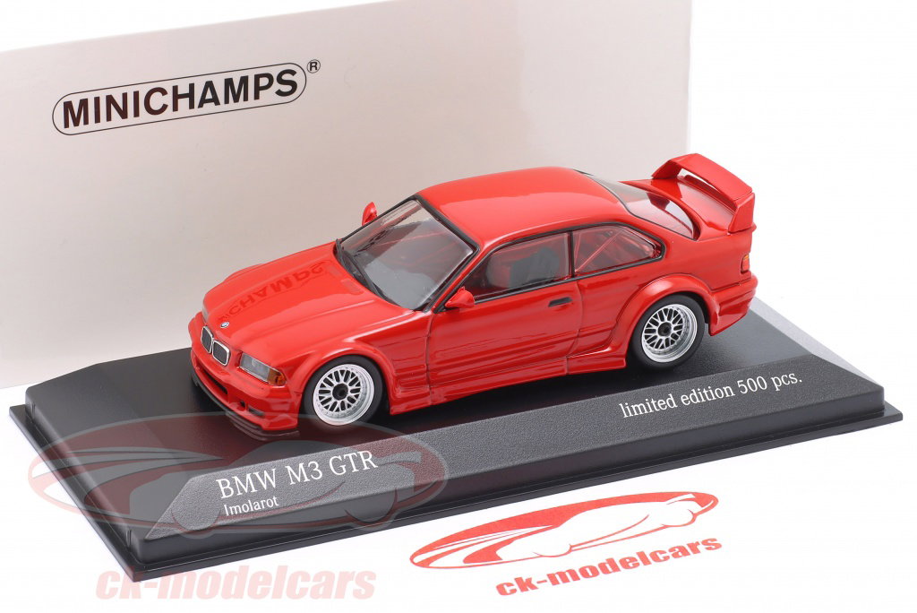 Minichamps 1:43 BMW M3 (E36) GTR year 1993 red 943023383 model car