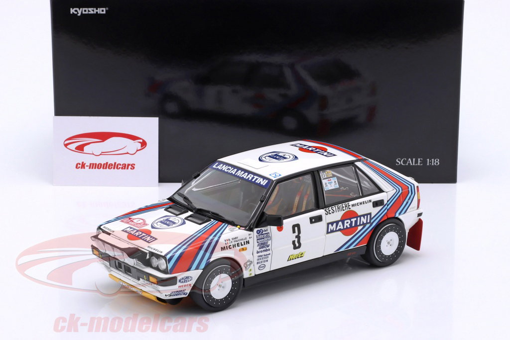 Kyosho 1:18 Lancia Delta HF 4WD #3 Winner Rallye Monte Carlo 1988