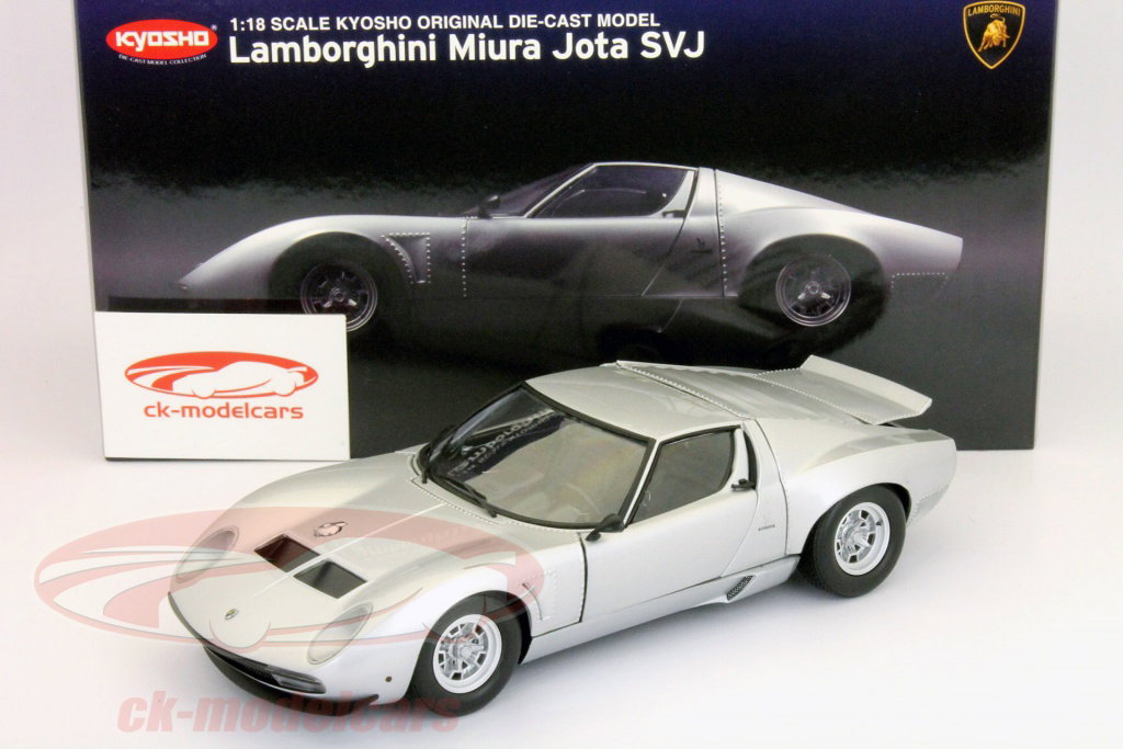 Kyosho 1:18 Lamborghini Miura Jota SVJ silver 08315S model car