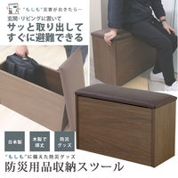 軒先渡し】友澤木工 日本製 防災用品 収納 スツール 幅690×奥行290×高