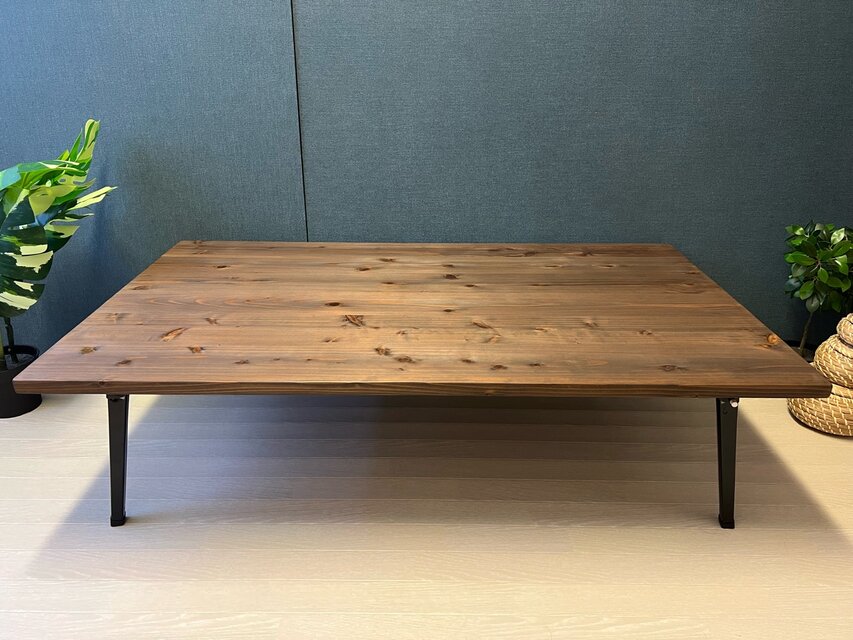 送料無料】 ローテーブル 長方形 120cm 70cm 34cm スギ 焼杉風