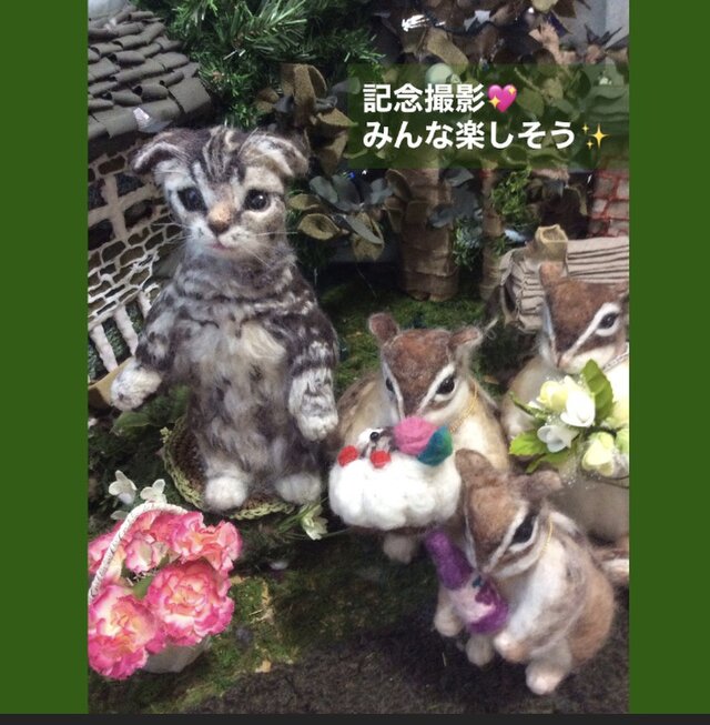 受注制作☆羊毛フェルトのマンチカン子猫 | iichi 日々の暮らしを