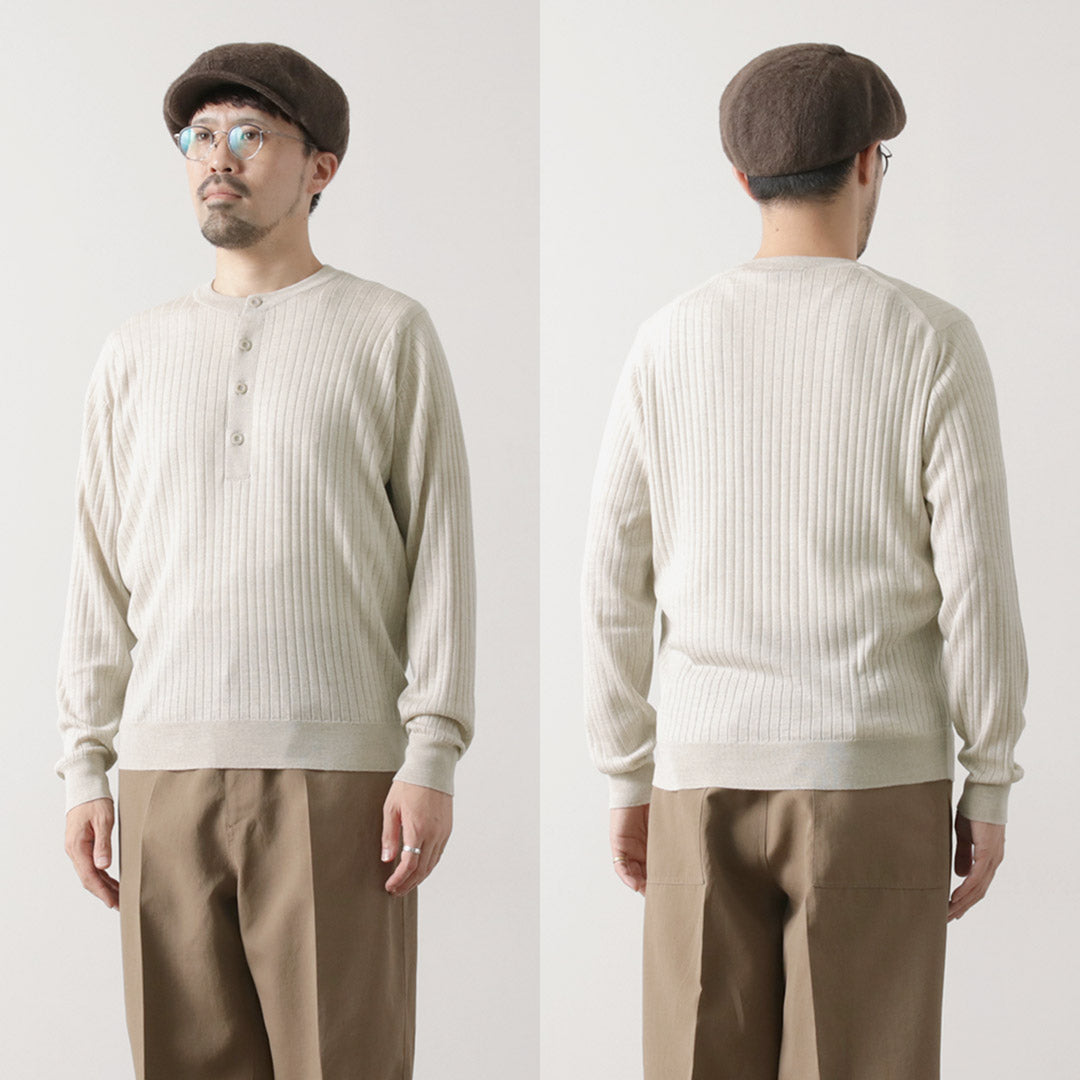 JOHN SMEDLEY（ジョンスメドレー）A4713 30G ヘンリーネック リブ