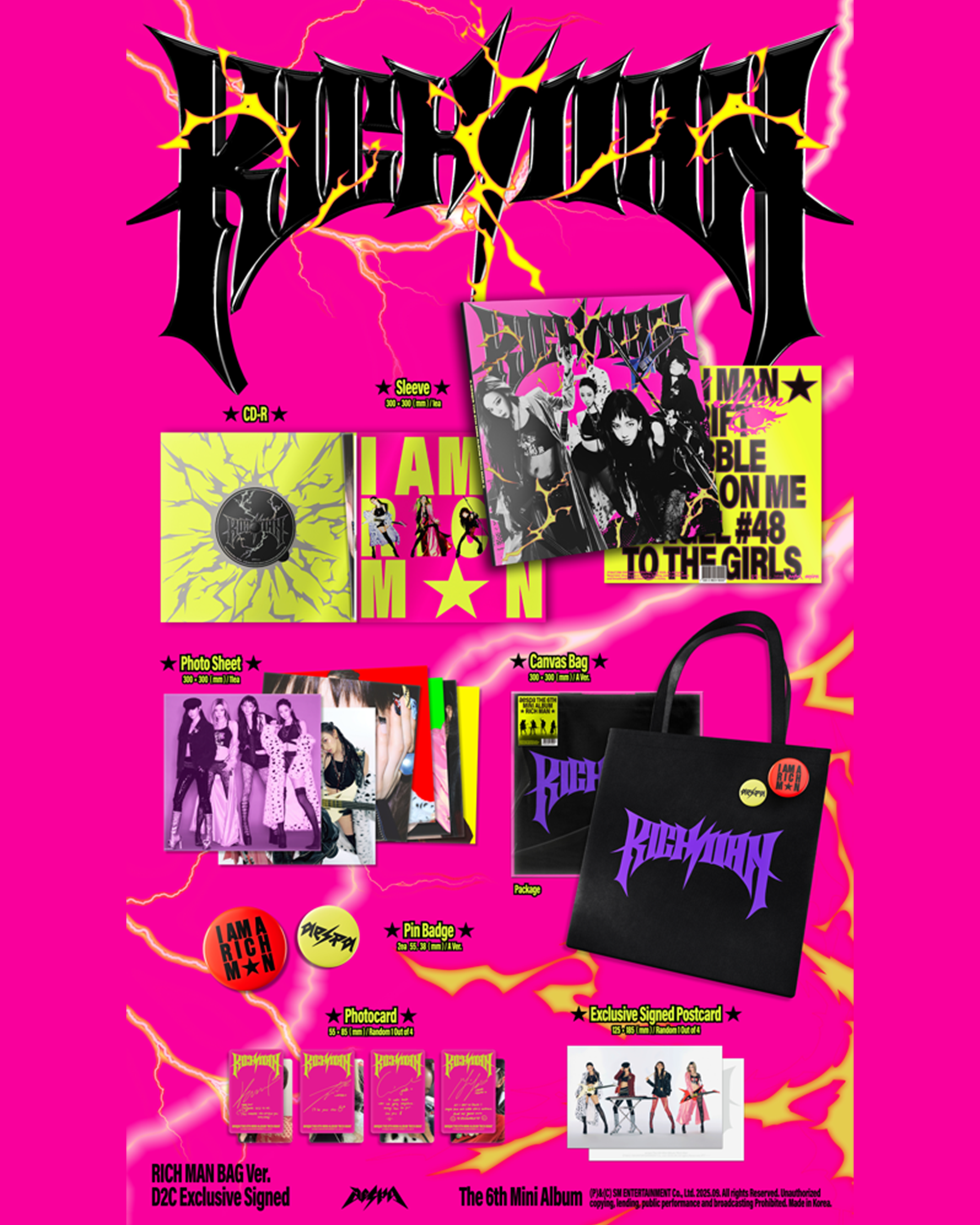 aespa | The 6th Mini Album 'Rich Man' (RICH MAN BAG Ver.) (Version