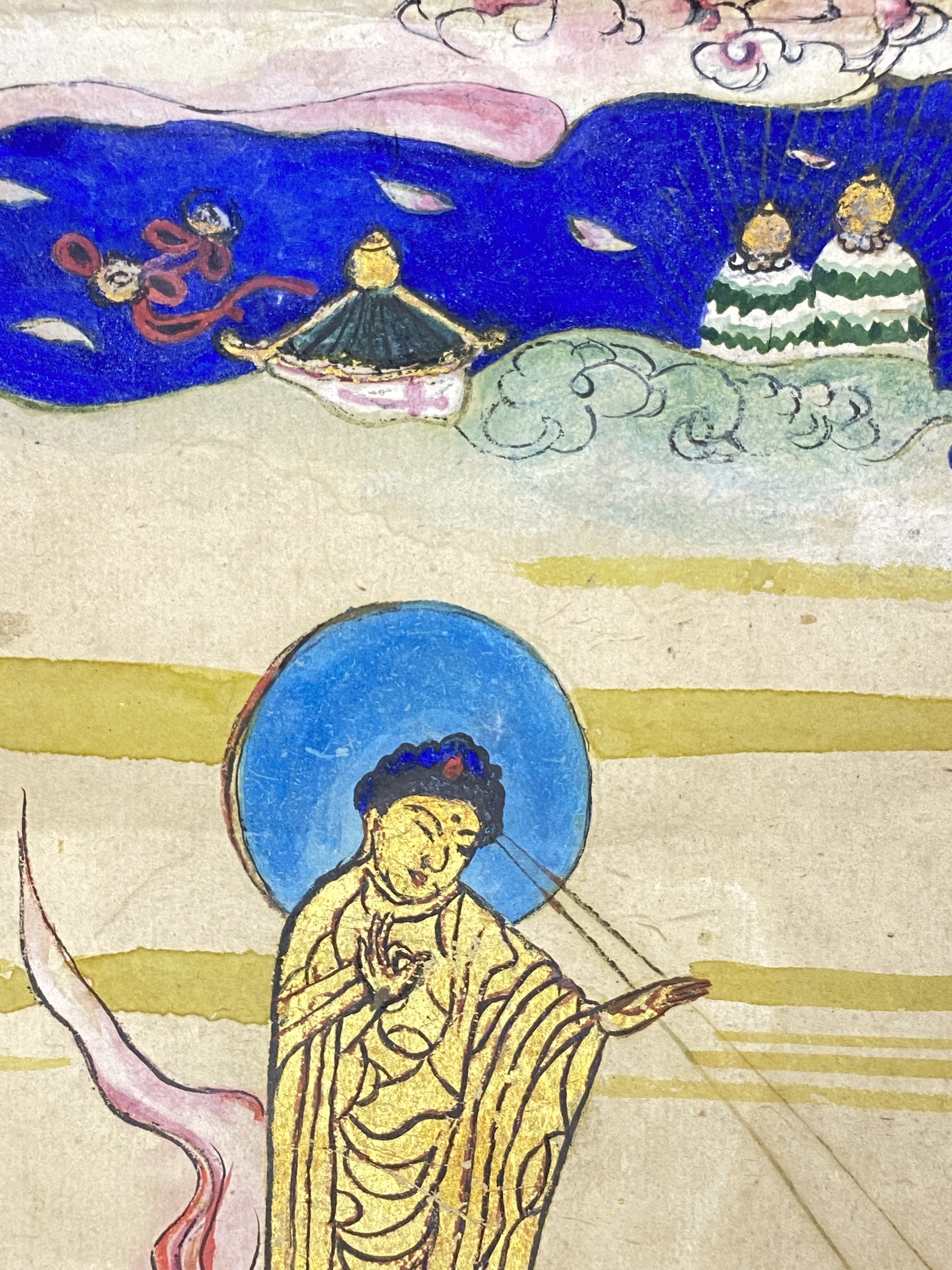 Japanese Painting – Jigoku-e (Hell Scene), Hand-Painted on Paper