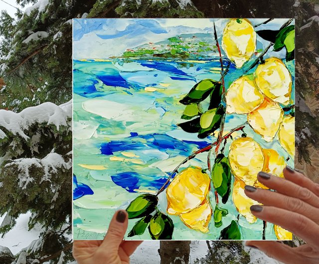 送料無料】ウクライナ アマルフィ イタリア 絵画 フルーツ オリジナル