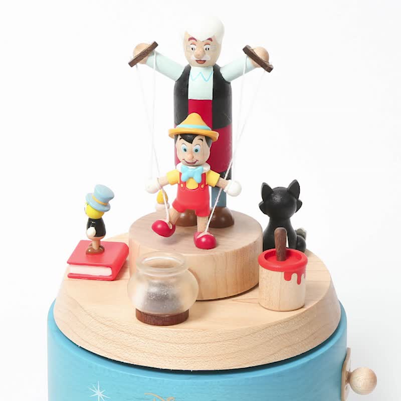 台湾 【パペット ピノキオ】Disney ダブルスピニングオルゴール