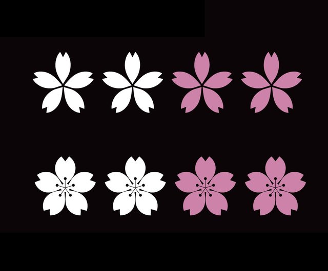 台湾 桜の物語 桜 花 花びら 桜 2枚組 反射ステッカー 車 バイク