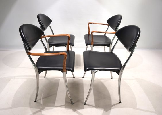 Coro Dining Chairs by Luigi Origlia, 1980s, Set of 4 for sale at