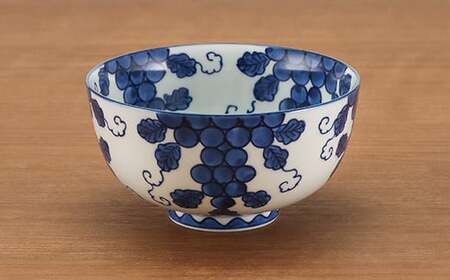源右衛門窯 染付葡萄絵 麺鉢 器 食器 鉢 盛鉢 どんぶり ボウル 有田焼