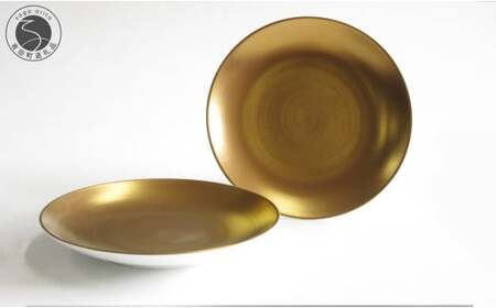 ARITA PORCELAIN LAB (アリタポーセリンラボ) ゴールド ペア平皿 (小