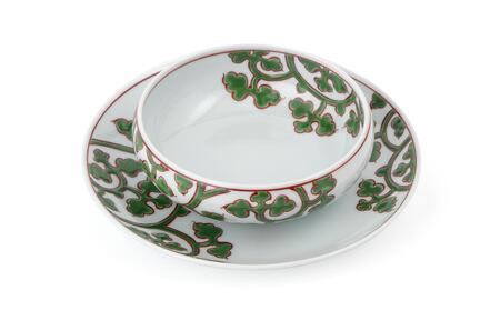 源右衛門窯 緑彩唐草文 有田焼 組皿 スープ皿 器 食器 皿 グラタン