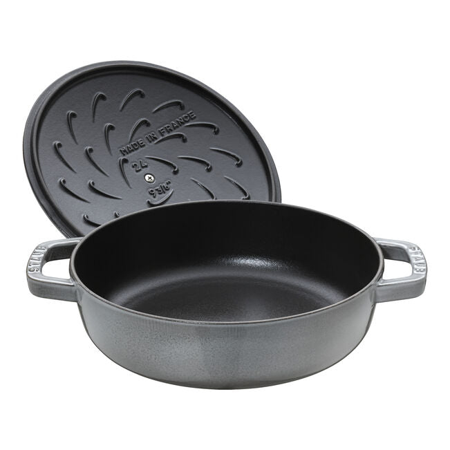 ストウブ ブレイザー・ソテーパン 24 cm, 鋳鉄, グレー – Chefs' Island