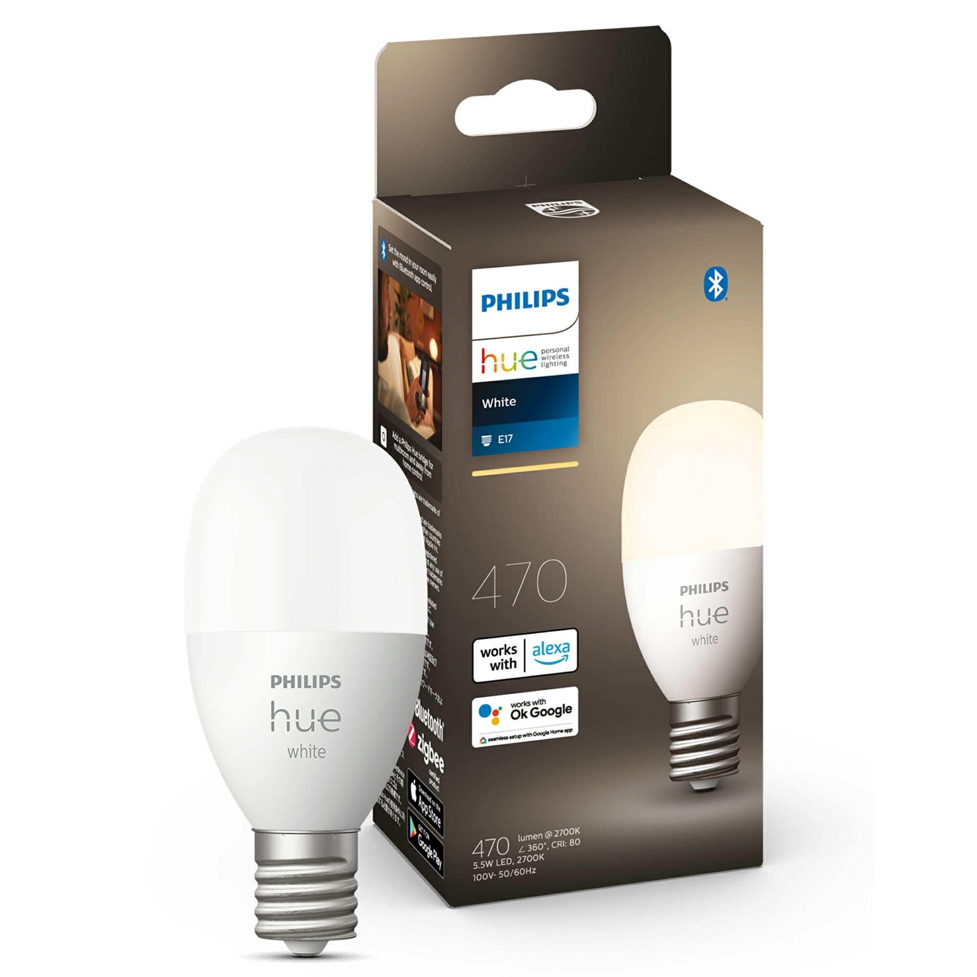 Philips Hue（フィリップスヒュー） / ホワイト E17 LED電球 40W形相当