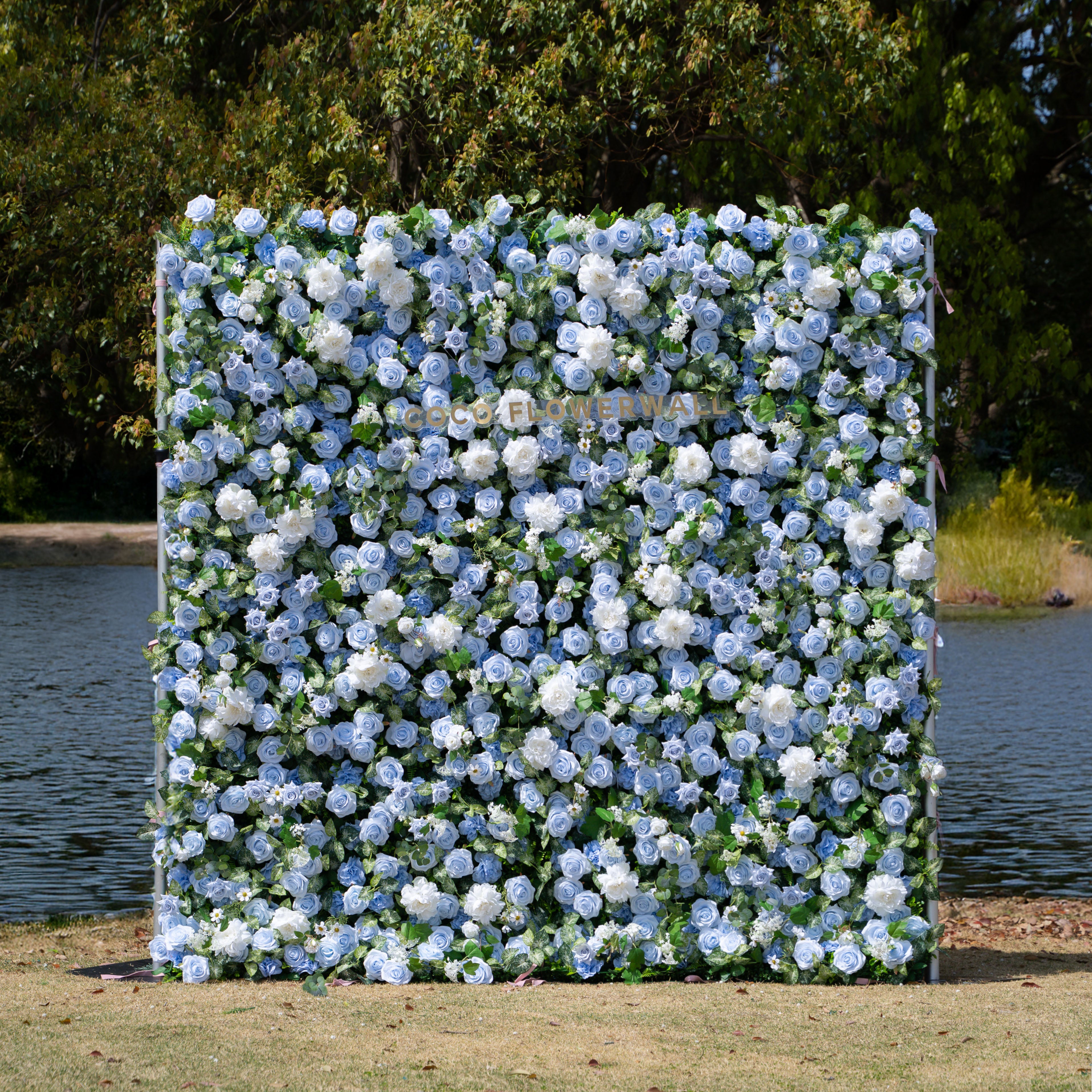 Niguel 3D Fabric Artificial Zip Up Curtain Flower Wall For Wedding