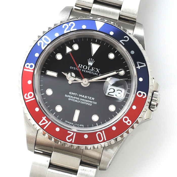 ロレックス ROLEX GMTマスター 16700 メンズ 美品 ペプシカラー X番