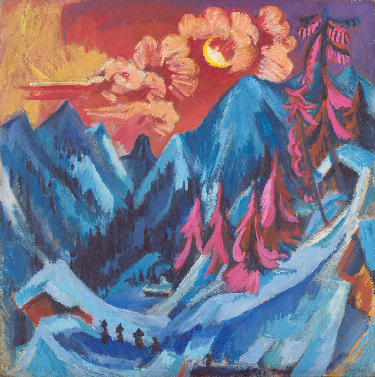 Winter Landscape in Moonlight, 1919 by Ernst Ludwig Kirchner
