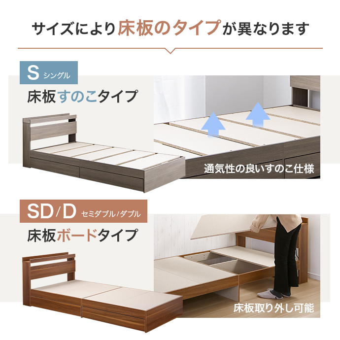 g99031]【セミダブル】Pluto 収納付きベッド 収納付きベッド | 家具