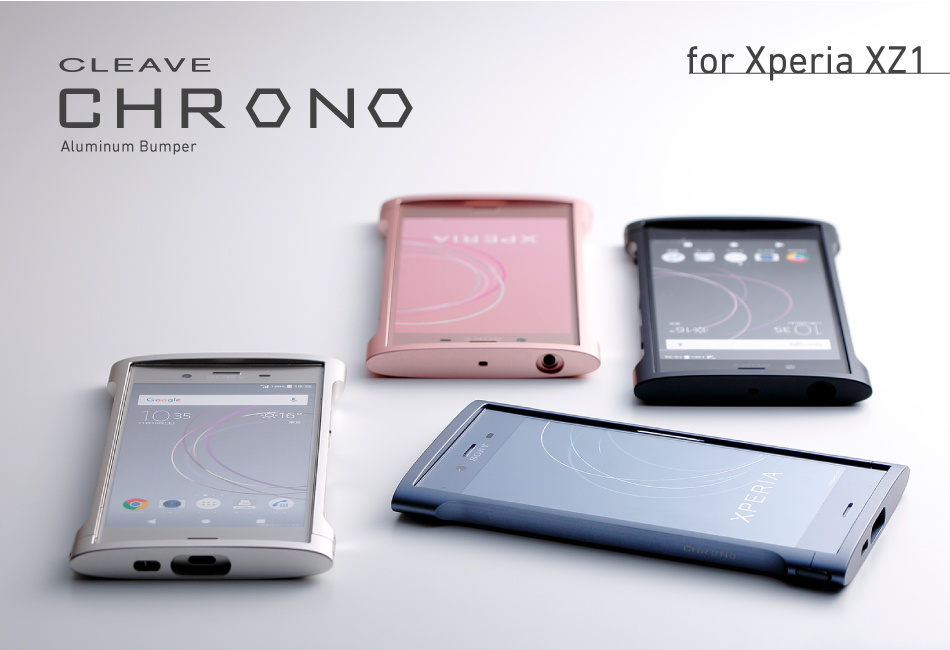 CLEAVE Aluminum Bumper Chrono for Xperia XZ1