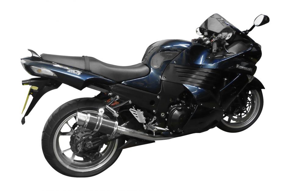 Slip-On Exhaust Set with XOval Titanium 10-inch Mufflers for ZX-14