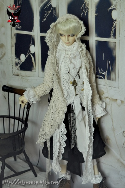 ゴシックセット服white(60cm)（SD13 Boy）｜DOLK（ドルク）