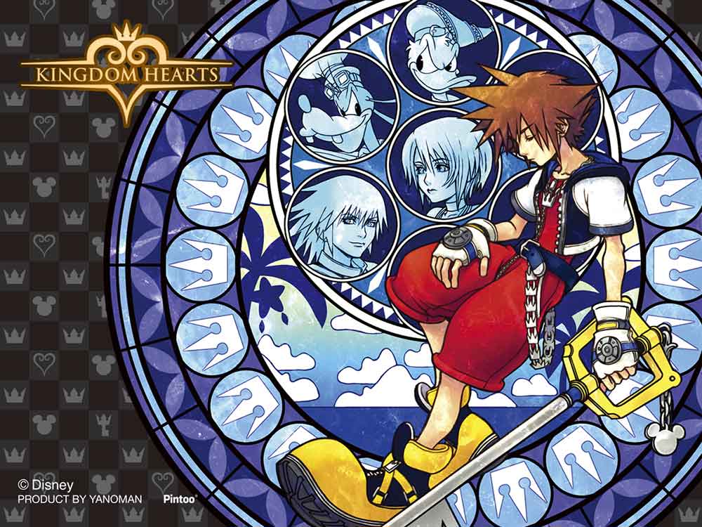 ステンドグラス風の透明パズル！やのまん「KINGDOM HEARTS（キングダム