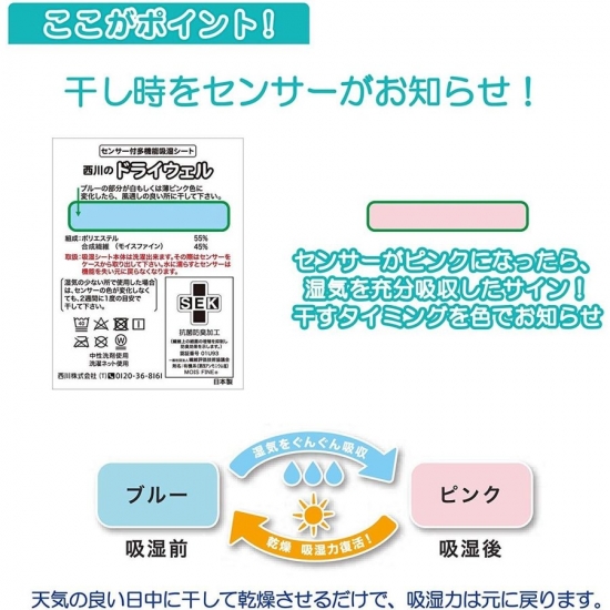 西川 ドライウエルプラス センサー付多機能吸湿シート ダブル | e