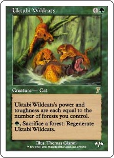 ウークタビー・ワイルドキャット/Uktabi Wildcats》[7ED] 緑R | 日本