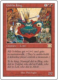□黒枠□《ゴブリンの王/Goblin King》[4EDBB] 赤R | 日本最大級 MTG