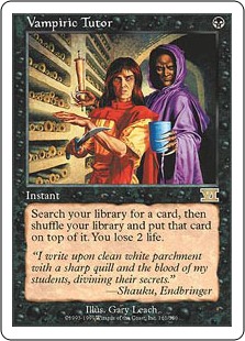 Foil】(656)□拡張アート□《吸血の教示者/Vampiric Tutor》[CMR-BF