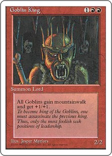 □黒枠□《ゴブリンの王/Goblin King》[4EDBB] 赤R | 日本最大級 MTG