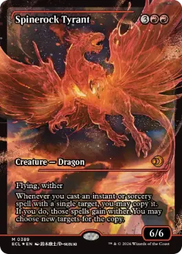 Foil】(389)□ショーケース□《背骨岩の暴君/Spinerock Tyrant》[ECL