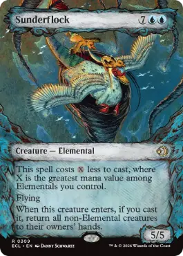 Foil】(074)《刻み群れ/Sunderflock》[ECL] 青R | 日本最大級 MTG通販