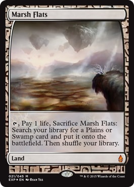 Foil】《湿地の干潟/Marsh Flats》[EXP] 土地R | 日本最大級 MTG通販