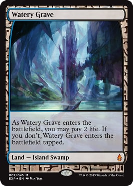 Foil】《湿った墓/Watery Grave》[EXP] 土地R | 日本最大級 MTG通販