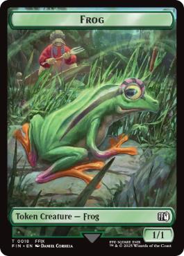 018/009)《カエル+英雄トークン/Frog+Hero Token》[FIN] 緑/無 | 日本