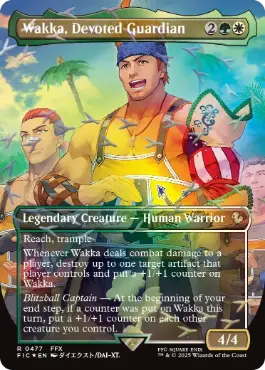 Foil】(190)□拡張アート□《敬虔なガード、ワッカ/Wakka, Devoted