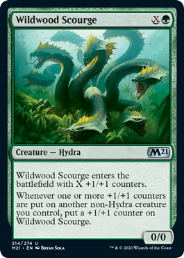 214)《野生林の災い魔/Wildwood Scourge》[M21] 緑U | 日本最大級 MTG