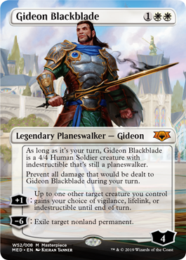 買取：【Foil】□絵違い：プレリリース□《黒き剣のギデオン/Gideon