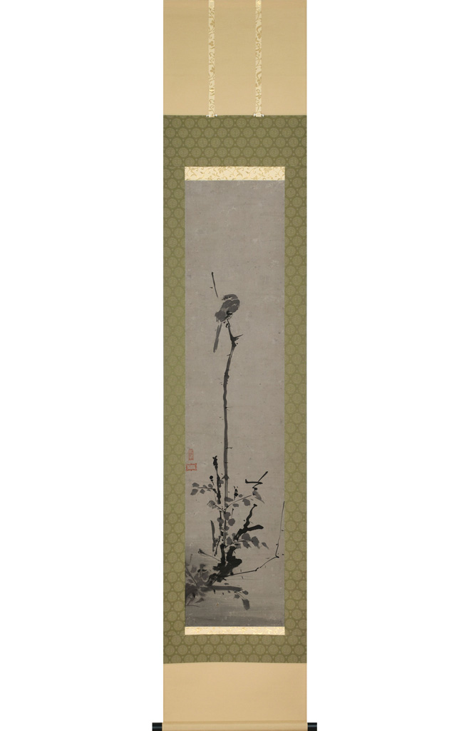 原寸サイズ】宮本武蔵『枯木鳴鵙図』（掛軸）