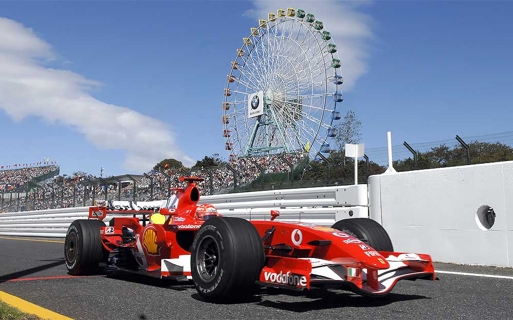 F1日本GP：シューマッハ在籍時のフェラーリ 248F1がデモ走行！96年鈴鹿