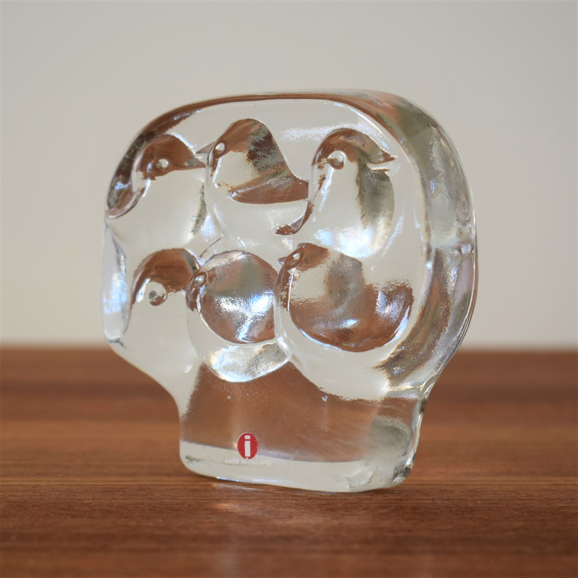 鳥のガラスオブジェ / Jorma Vennola・ヨルマヴェンノラ / Iittala