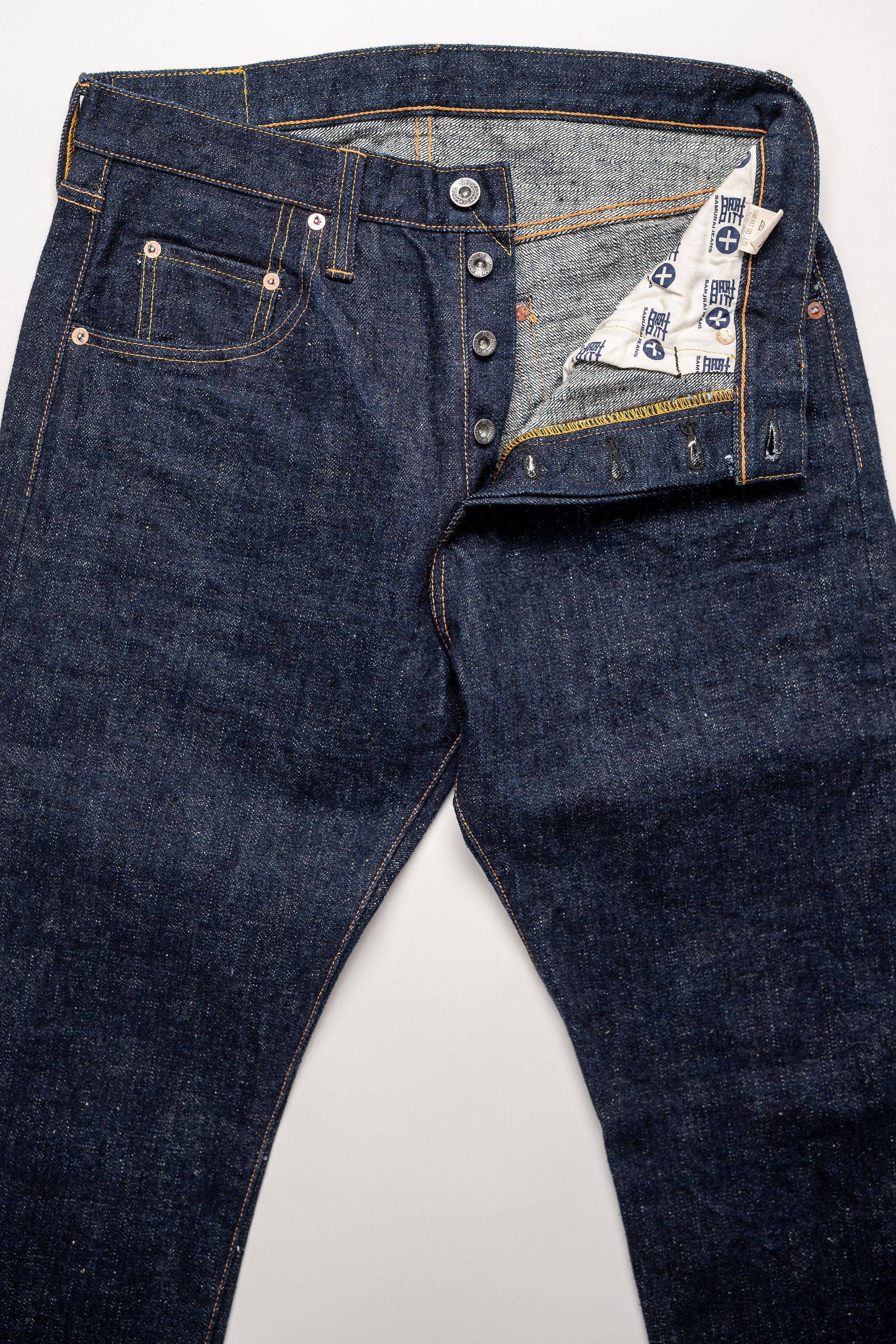 Samurai S211AX Ai Benkei - 18oz Natural Indigo Relaxed Tapered